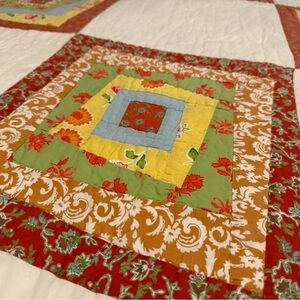 Pottery Barn Vintage Austin Patchwork Reversible Quilt Set, Full/Queen